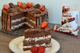 Kinder bueno (kinder is german for children, bueno is spanish for good) is a chocolate bar made by italian confectionery maker ferrero although it was inspired by reuben mcardle. Julias Zuckersusse Kuchenwelt Kinder Bueno Torte Kuchen Und Torten Kuchen Und Torten Rezepte Bueno Torte Rezept