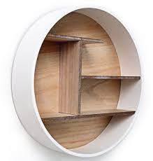 Store your beloved books on bookshelves that fit in with your decor and provide stable storage for easy access. White Round Shelf Unit 46cm Qrk Clothing