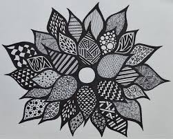 I gave this name because the petal formation resembles number seven. Flower Beginner Zentangle Patterns Novocom Top