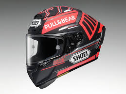 Helm Shoei X 14 Replika Marc Marquez Tampak Samping Marc Marquez Motor