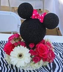 Black & hot pink material: Minnie Mouse Party Ideas Design Dazzle