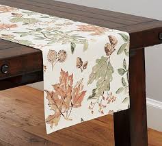 Watercolor Leaves Table Runner Leaf Table Halloween Table Settings Table Runners