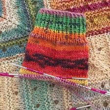 I Think Some Colourful Sock Knitting Is Needed Today With This Horrible Gloomy Weather Stormyweather Sockknittin In 2020 Design Crafts Free Pattern Double Knitting