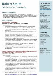 Administrative Coordinator Resume Samples Qwikresume