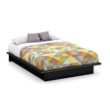 With the pine wood headboard, sleek metal structure, this platform bed provides great support for your memory foam, latex, or spring mattress while looking great in your bedroom.this platform bed is. Queen Size Platform Bed Frame In Modern Black Wood Finish Fastfurnishings Com
