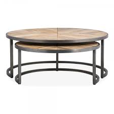 Free shipping on all orders over $35. Brown Wood Ansell Nesting Coffee Tables Industrial Side Tables
