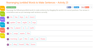 If the cursor is not blinking, click inside of the enter your answer 5. Rearranging Jumbled Words To Make Sentences Activity 23 Englishlearning