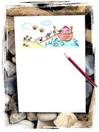 Schönes briefpapier zum ausdrucken kostenlos download: Arche Noah Kostenlose Motivvorlage Kreativzauber Briefpapier Zum Ausdrucken Karten Handgemacht Kreativ