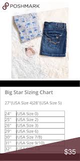 Big Star Denim Skirt Size 31 Measurements