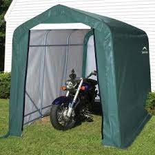 Shelter Logic 6 X 10 Peak Style Portable Storage Shed Outdoor Tool Storage Backyard Garden Layout Portable Sheds