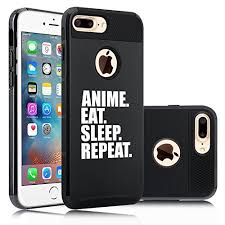 24/7 free support we provide live chat support; For Apple Iphone 7 Plus Shockproof Impact Hard Soft Case Cover Anime Eat Sleep Repeat Black Walmart Com Walmart Com