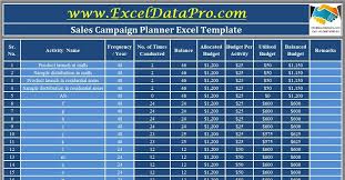 I am a spreadsheet expert with over 8 years of professional experience in excel spreadsheet development, data analytics and. Download Sales Campaign Planner Excel Template Exceldatapro