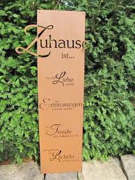 Edelrost Gedichttafel Zuhause Gartenengel Edelrost Garten