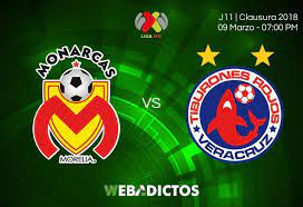 Morelia Vs Veracruz J11 Del Clausura 2018 En Vivo Por Internet Morelia Monarcas Morelia Clausura
