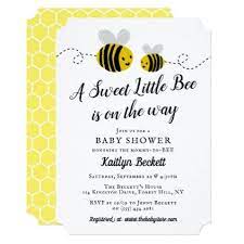 Sweet Little Honey Bee Baby Shower Invitation Zazzle Com Honey Bee Baby Shower Bee Baby Shower Invitations Bee Baby Shower Theme