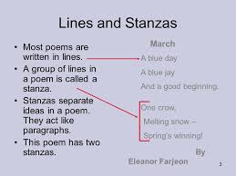 Both stanzas and paragraphs include connected thoughts, and are set off by a space. Introduction To Poetry Ppt Download