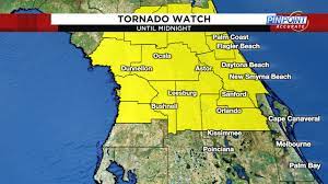 The national weather service has issued a tornado warning for the vab and lc39 until 1230pm edt / 1630 utc. Ltornado Watch Expires For Central Florida Isolated Strong Storms Still Possible