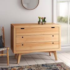 Minimal dresser takes a modern turn in glossy white lacquer. Allmodern Torrey Retro Changing Dresser Color Hazelnut In 2020 Furniture Dresser Drawers Retro Home Decor