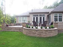 Stone Paver Retaining Wall Design Construction In Cleveland Stone Patio Designs Retaining Wall Design Walkway Landscaping