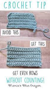 Crochet Tip Get Even Rows Without Counting Maria S Blue Crayon Crochet Basics Crochet Instructions Crochet