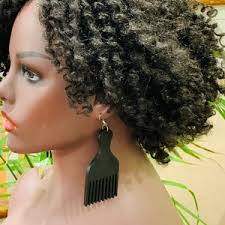 Blue Yellow White African Print Earrings, Ankara Fabric Earrings,  Afrocentric Jewelry for Gifts, Fabric Button Earrings, Lady's Gift