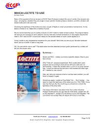 Loctite When Used