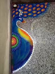 20 Beautiful Simple Peacock Rangoli Designs K4 Craft Kolam also known as rangoli, is a dainty floor painting, which is an integral part of south indian tradition.