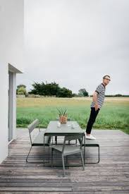 Fermob Bellevie Rectangular Table Green Grey Made In Design Uk Contemporary Outdoor Benches Outdoor Furniture Fermob