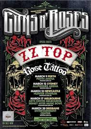 Rosetattoo Concert Posters Roses Zz Top Guns N Roses Guns Special Guest Rose Tattoos Roses