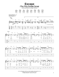 We did not find results for: Escape The Pina Colada Song By Rupert Holmes Easy Guitar Tab Guitar Instructor