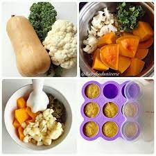 Vegetable Baby Puree With Kale Super Food For Babies Baby Food Recipes Healthy Baby Food Homemade Baby Foods