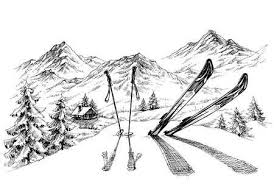 Stock Vector Berg Zeichnung Berge Zeichnen Landschaftsskizze