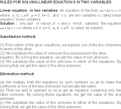4 used when referring to a solution of a system of equations. Rules For Solving Linear Equations In Two Variables Math Formulas Mathematics Formulas Basic Math Formulas