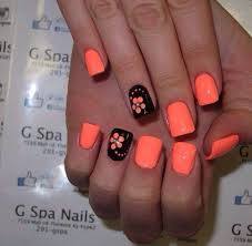 34 Cute Easy Summer Nail Designs With Images Orange Nails Nails Toe Nails