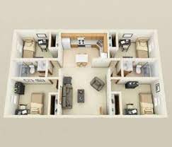 Pelan Banglo 4 Bilik 3d House Plans Bedroom House Plans Apartment Layout