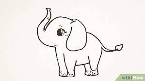 Tambahkan gigi menonjol besar dengan menggunakan garis melengkung dan buat sketsa beberapa coretan pada bagian atas belalai gajah. 4 Cara Untuk Menggambar Gajah Wikihow