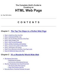 Check spelling or type a new query. The Complete Idiot S Guide To Creating An Html Web Page Index Of