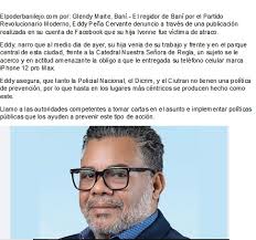 Hija de regidor Eddy Peña fue víctima de atraco