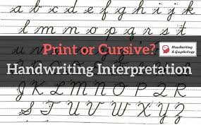 Handwriting Interpretation Print And Cursive