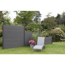 Wpc Steckzaun Baltrum Ca 180x180 Cm In Anthrazit Modell 2018 Sichtschutzzaun Gartendekoration Pool Im Garten
