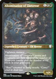 Abomination of llanowar's power and toughness are each equal to the number of elves you control plus the number of elf cards in your graveyard. Abomination Of Llanowar Commander Legends Cmr 585 Scryfall Magic The Gathering Search