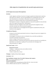 Comp?tence d une aide soignante. Https Www Mairie Lognes Fr Medias 2020 09 Aide Soignant Pdf