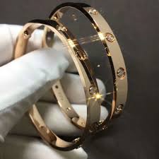 Custom Cartier Love Bracelet 10 Diamonds Pink Gold China Replica In 2020 Love Bracelets Cartier Love Bracelet Cartier Bracelet Replica