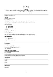This is an accessible template. Basic Resume Format Word Resume Format