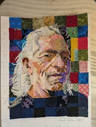 Photo vs Fabric collage, 100% fabric No!! paint.