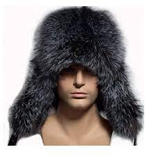 Valpeak Mens Winter Hat Real Fox Fur Genuine Leather Russian Ushanka Hats Silver More Info Could Be Found At Winter Hats For Men Winter Hats Fur Accessories