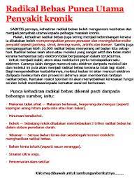 Check spelling or type a new query. Radikal Bebas Punca Utama Penyakit Kronik Sihatmasayu