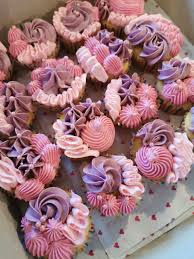 Pink Purple Cupcakes Cupcake Cakes Cute Desserts Cake Decorating Piping