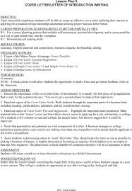We will then be in touch to confirm your order and receipt of payment, and will endeavour to complete your cv within 10 working days. Lesson Plan 5 Cover Letter Letter Of Introduction Writing Pdf Free Download