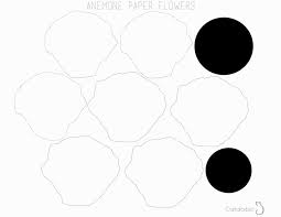 Paper Anemone Template Felt Flower Template Flower Templates Printable Paper Flowers